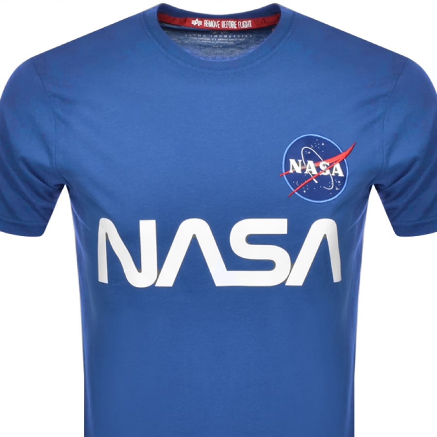 Alternative Image for ProductAlpha Industries Nasa Reflective T Shirt Blue2